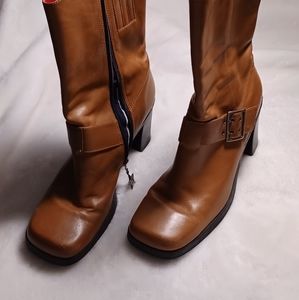 Rare Tommy Hilfiger Y2K chunky platform boots size 8 tan